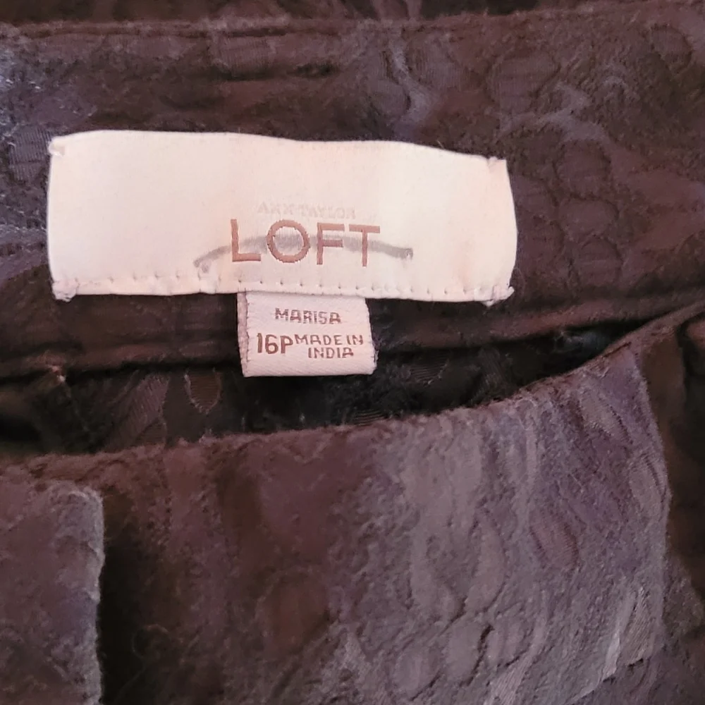 LOFT Dark Textured Trousers